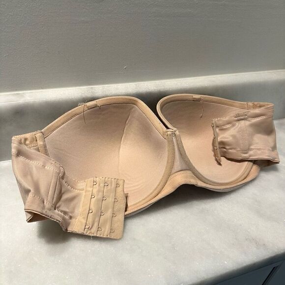 Wacoal Red Carpet Convertible Strapless Push-Up T-Shirt Bra Tan Size 34G - Picture 3 of 4